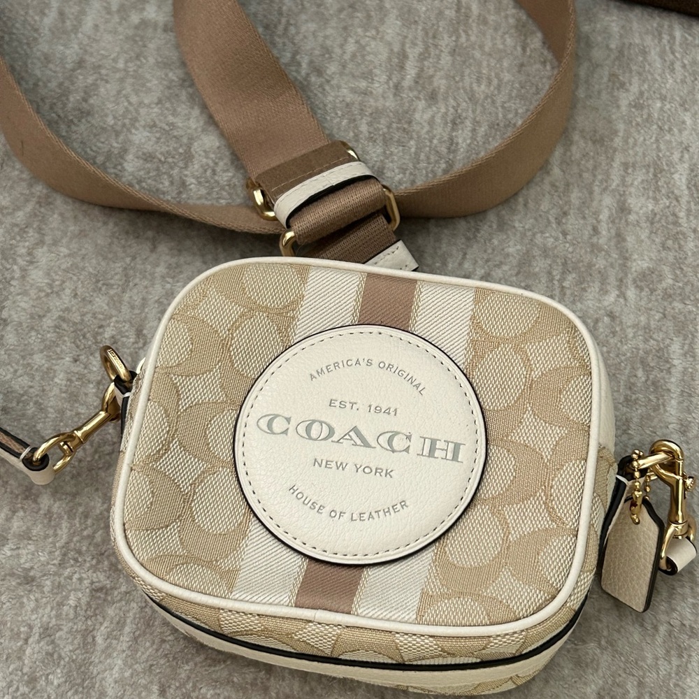 Authentic Coach Mini Jaquard Camera Bag